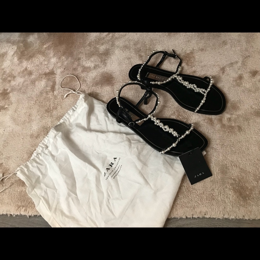 Zara pearl sandals
